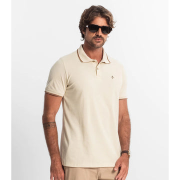Men’s Essential Polo in Sand Beige