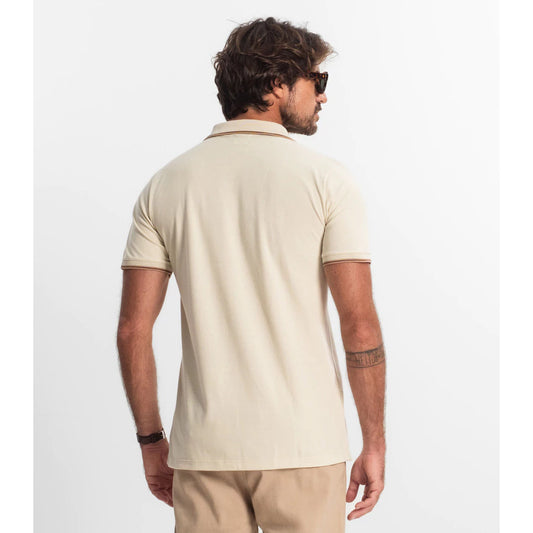 Men’s Essential Polo in Sand Beige